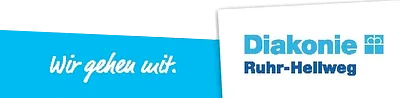 Logo: Diakonie Ruhr-Hellweg mit Text „Wir gehen mit“.