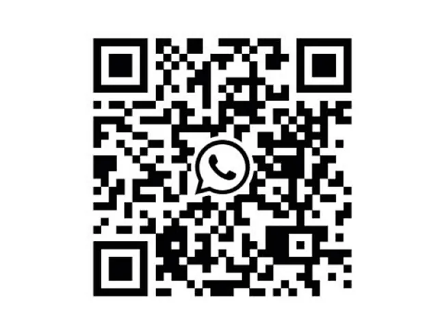 QR-Code mit einem WhatsApp-Logo in der Mitte.